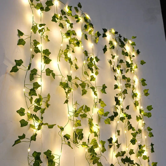 Guirlande lumineuse végétale