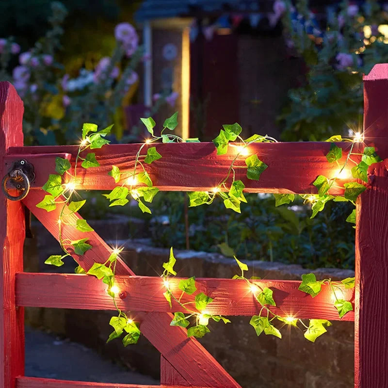 Guirlande lumineuse végétale