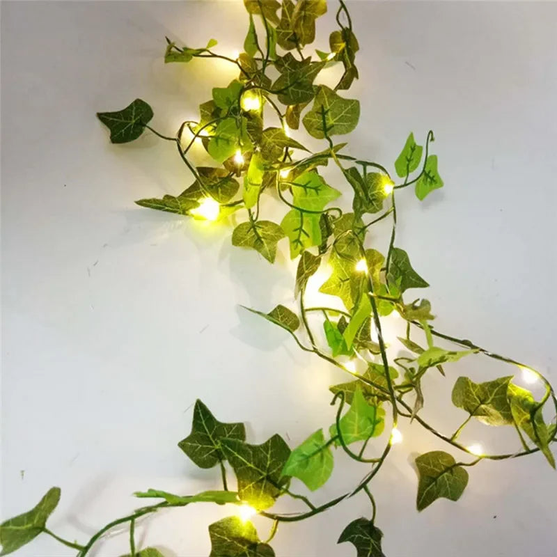 Guirlande lumineuse végétale