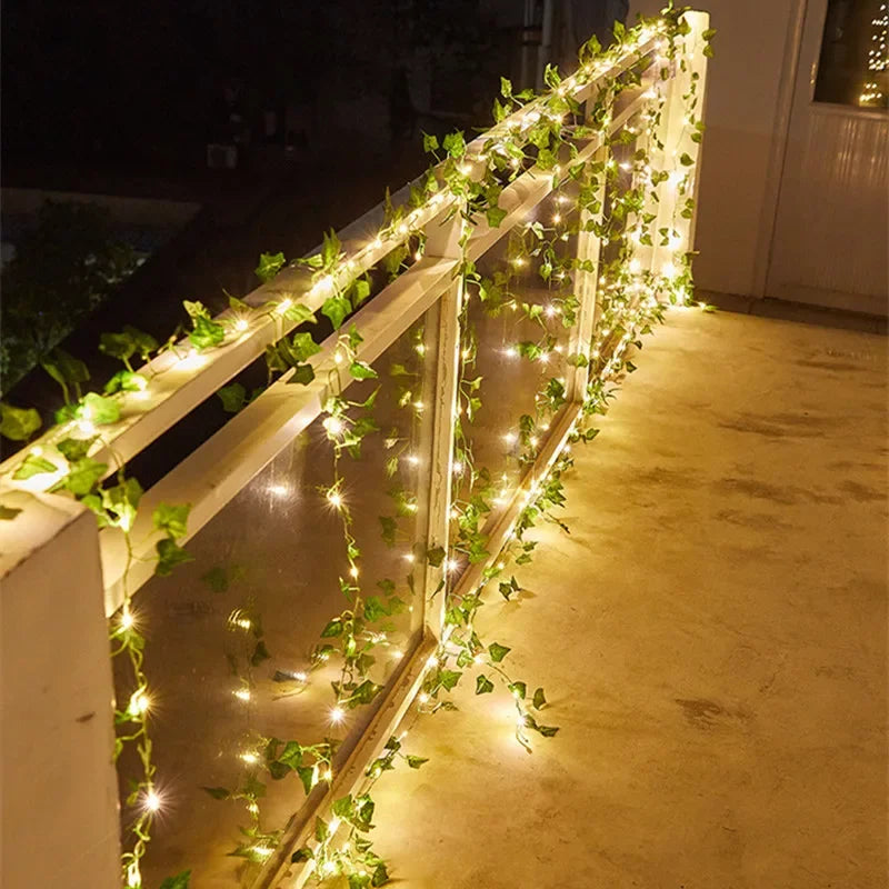 Guirlande lumineuse végétale
