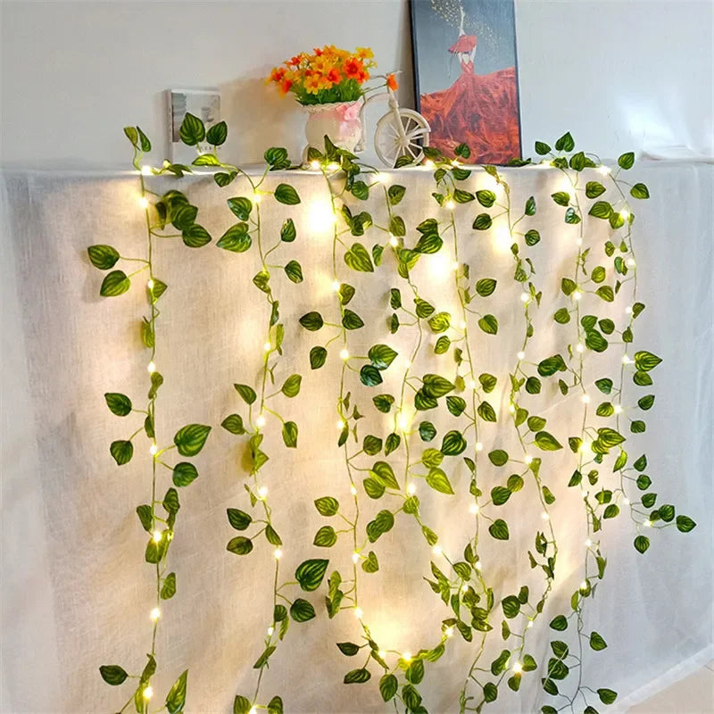 Guirlande lumineuse végétale
